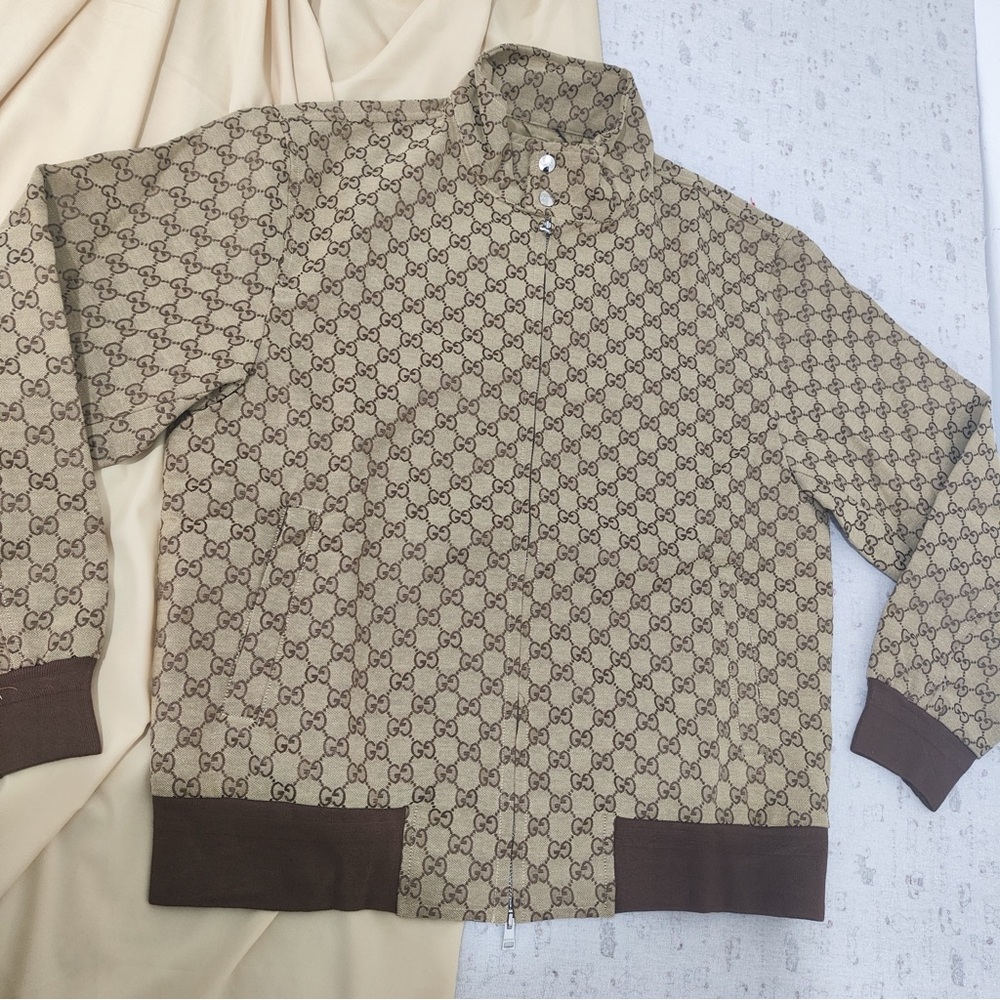 GUCCI GG Supreme Monogram Zip-Up Jacket